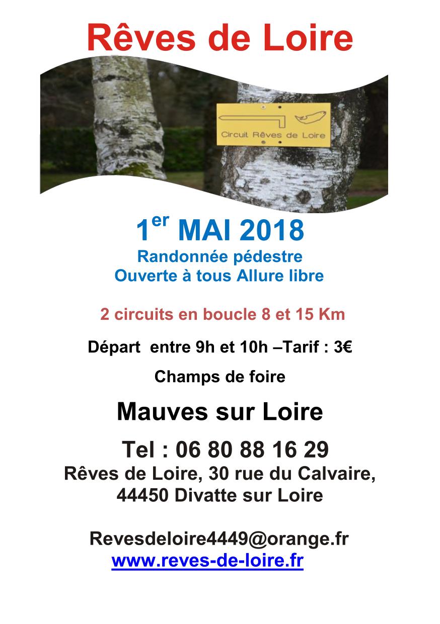 1er MAI 2018 :  Randonnée  annuelle Rèves de Loire